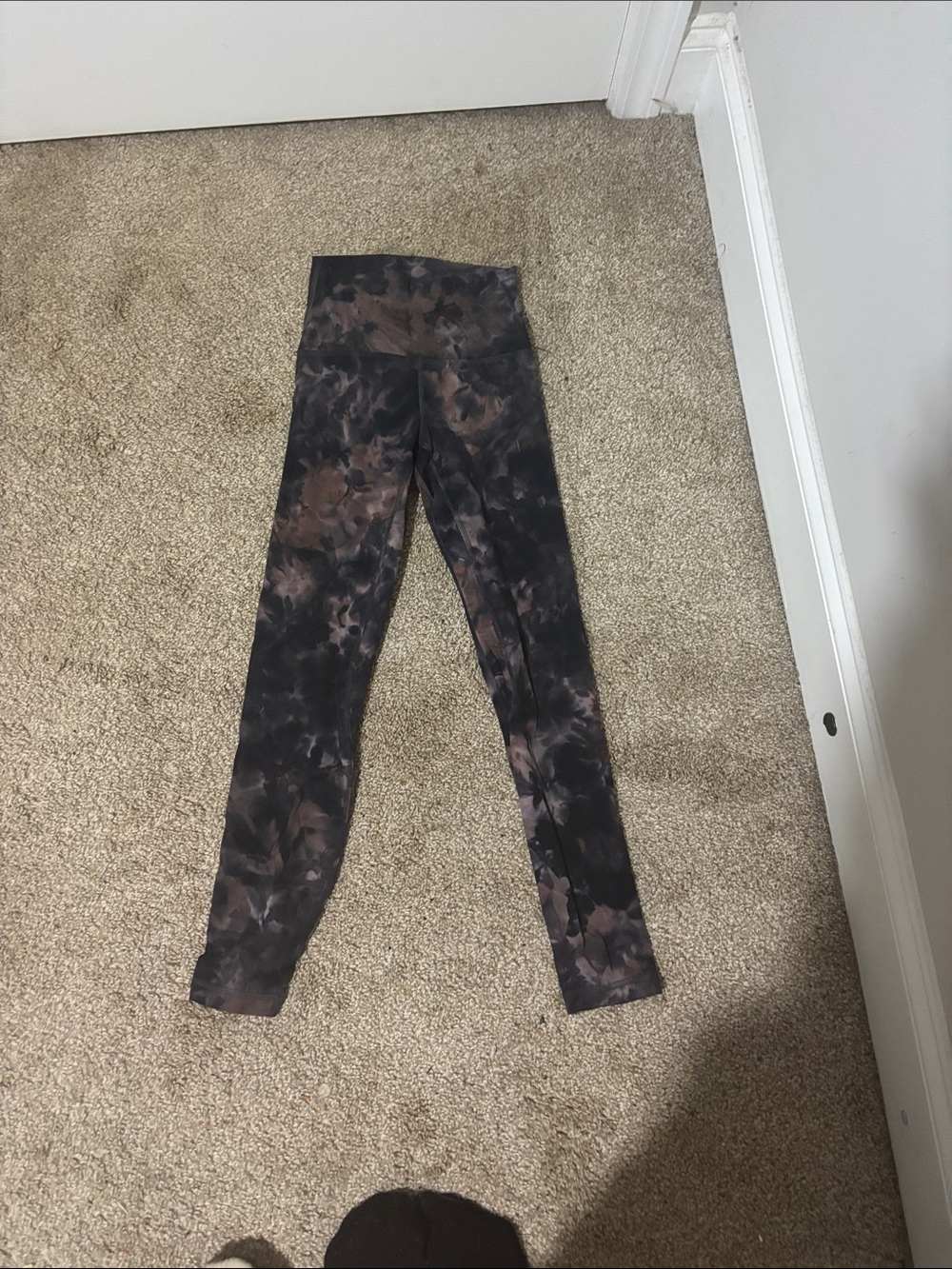 lululemon athletica Black & Brown Tie-Dye High-Rise Leggings